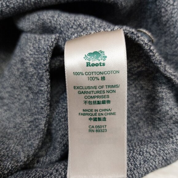 Roots 100% Cotton Gray Long Sleeve Button Up V-Neck Sweater Dress v - Picture 8 of 8